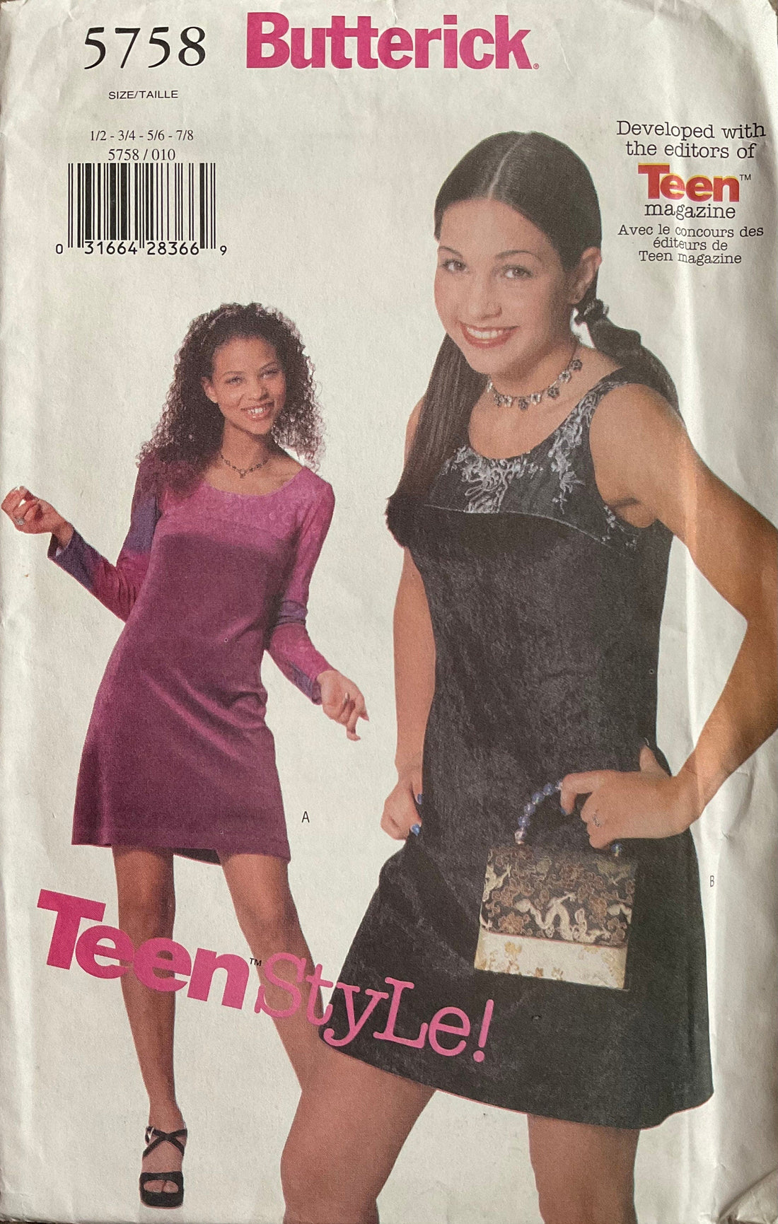 Butterick 5758 Sewing Pattern (Vintage) UNCUT