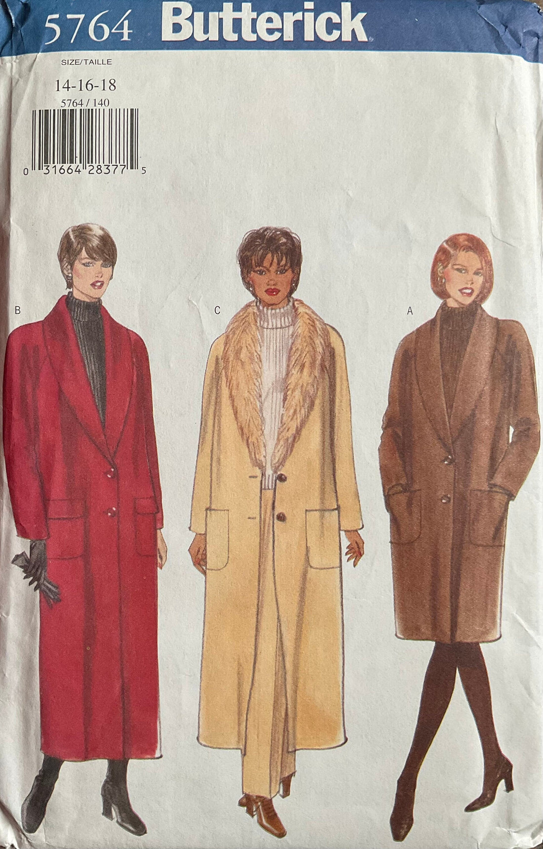 Butterick 5764 Sewing Pattern (Vintage) UNCUT