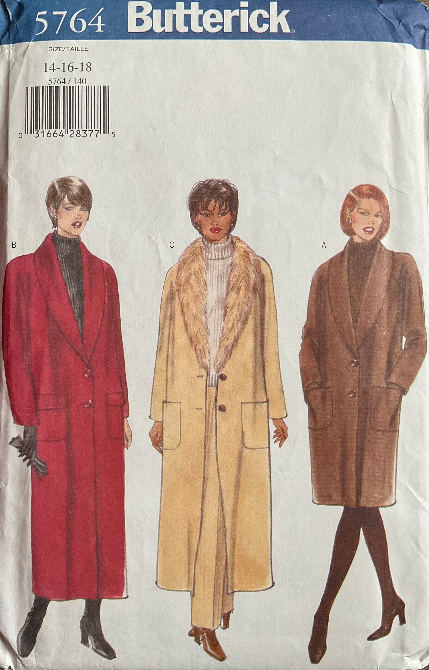 Butterick 5764 Sewing Pattern (Vintage) UNCUT