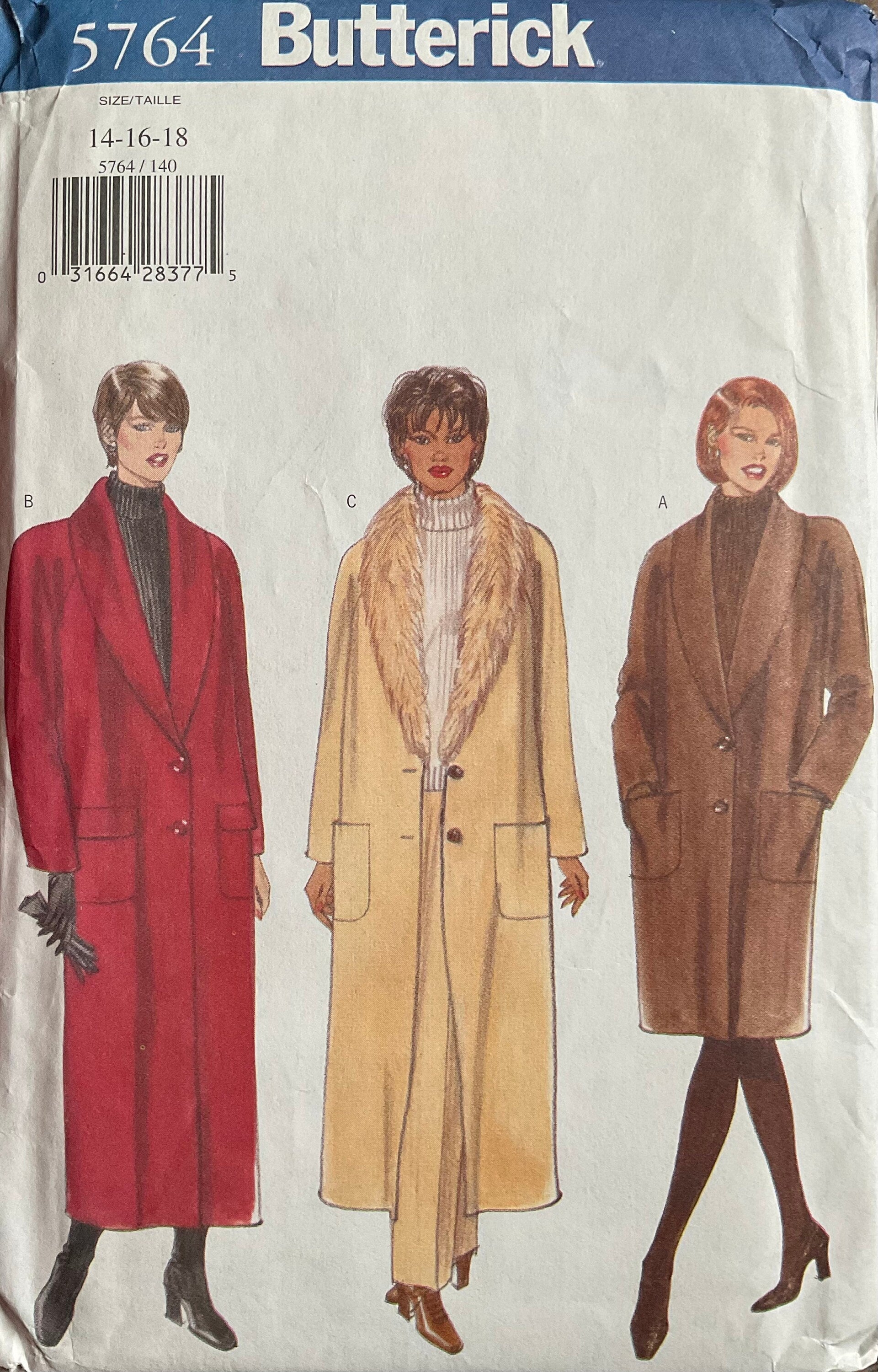 Butterick 5764 Sewing Pattern (Vintage) UNCUT