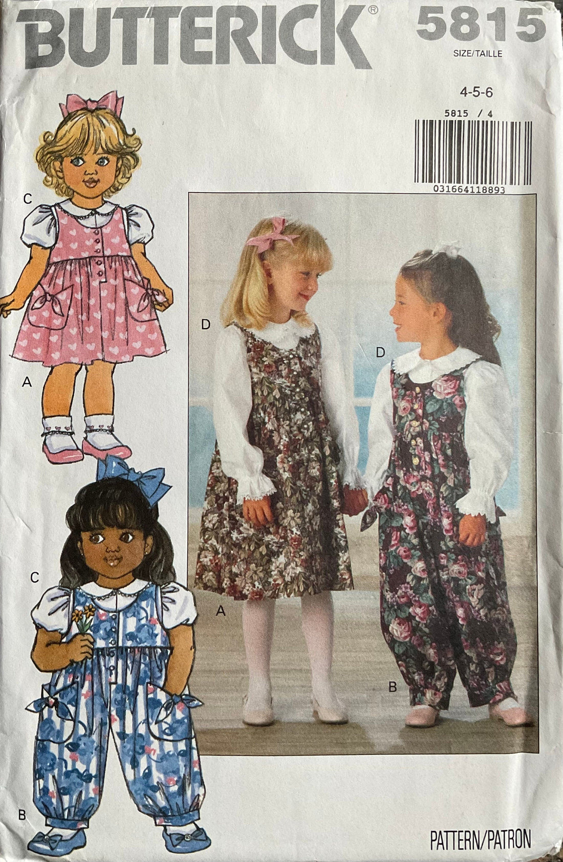 Butterick 5815 Sewing Pattern (Vintage) UNCUT