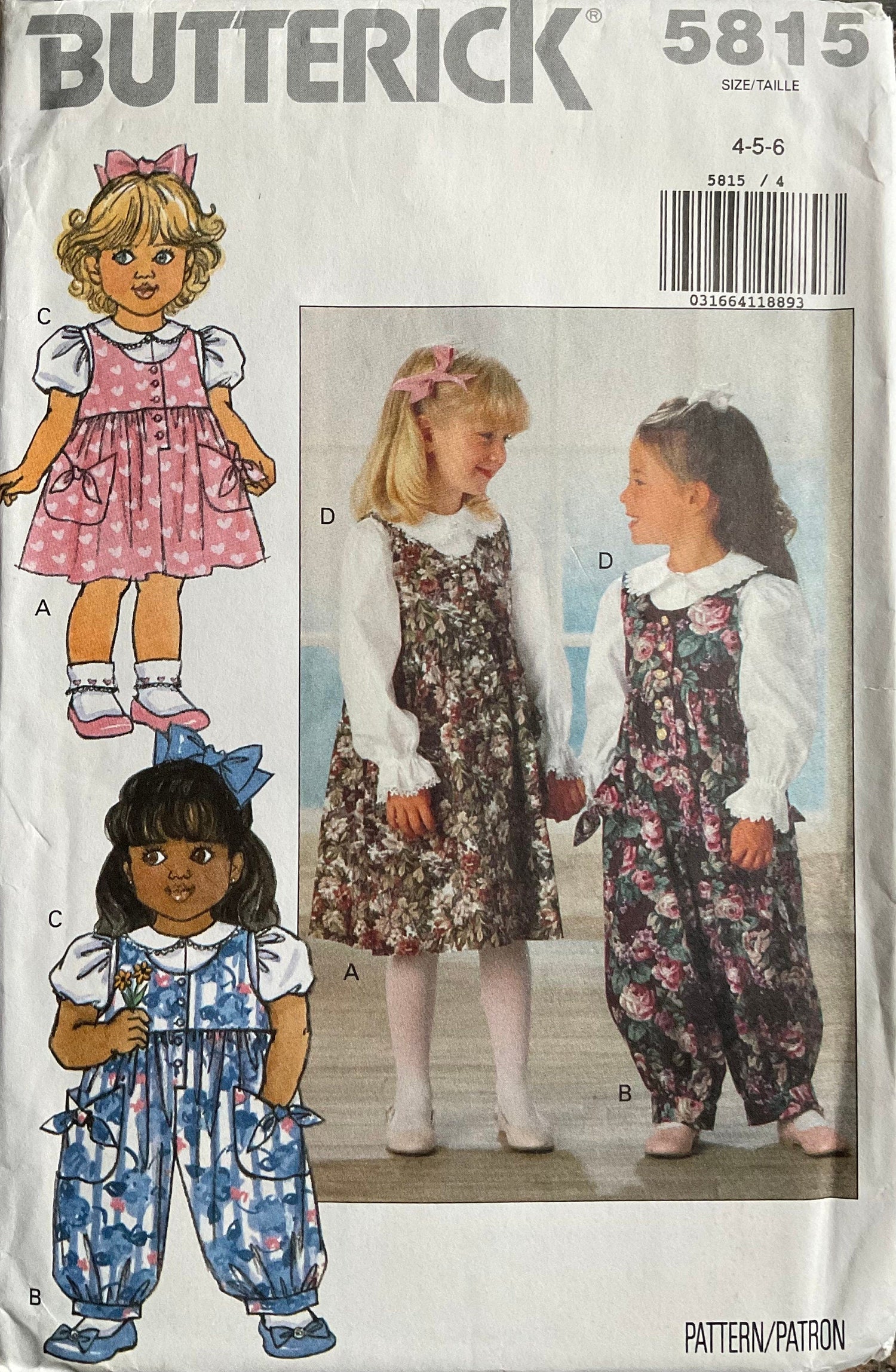 Butterick 5815 Sewing Pattern (Vintage) UNCUT