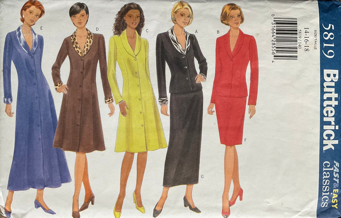 Butterick 5819 Sewing Pattern (Vintage) UNCUT