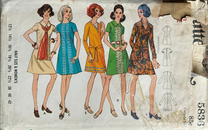 Butterick 5836 Sewing Pattern (Vintage) CUT