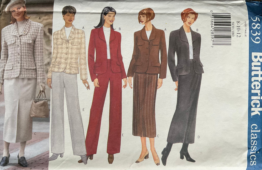 Butterick 5839 Sewing Pattern (Vintage) UNCUT