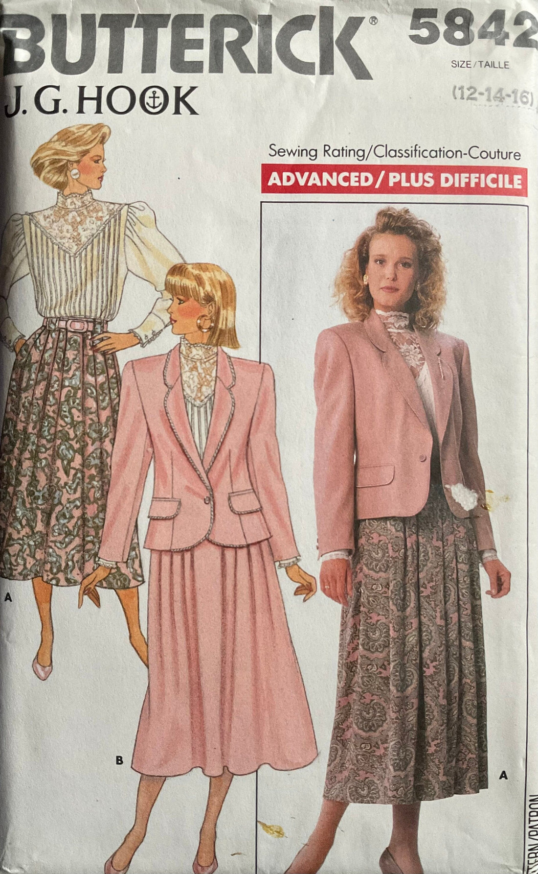 Butterick 5842 Sewing Pattern (Vintage) CUT