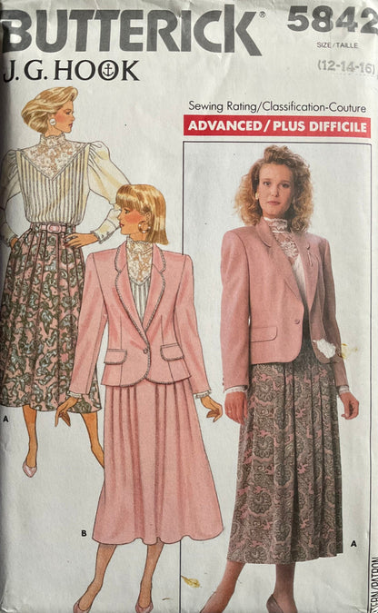 Butterick 5842 Sewing Pattern (Vintage) CUT
