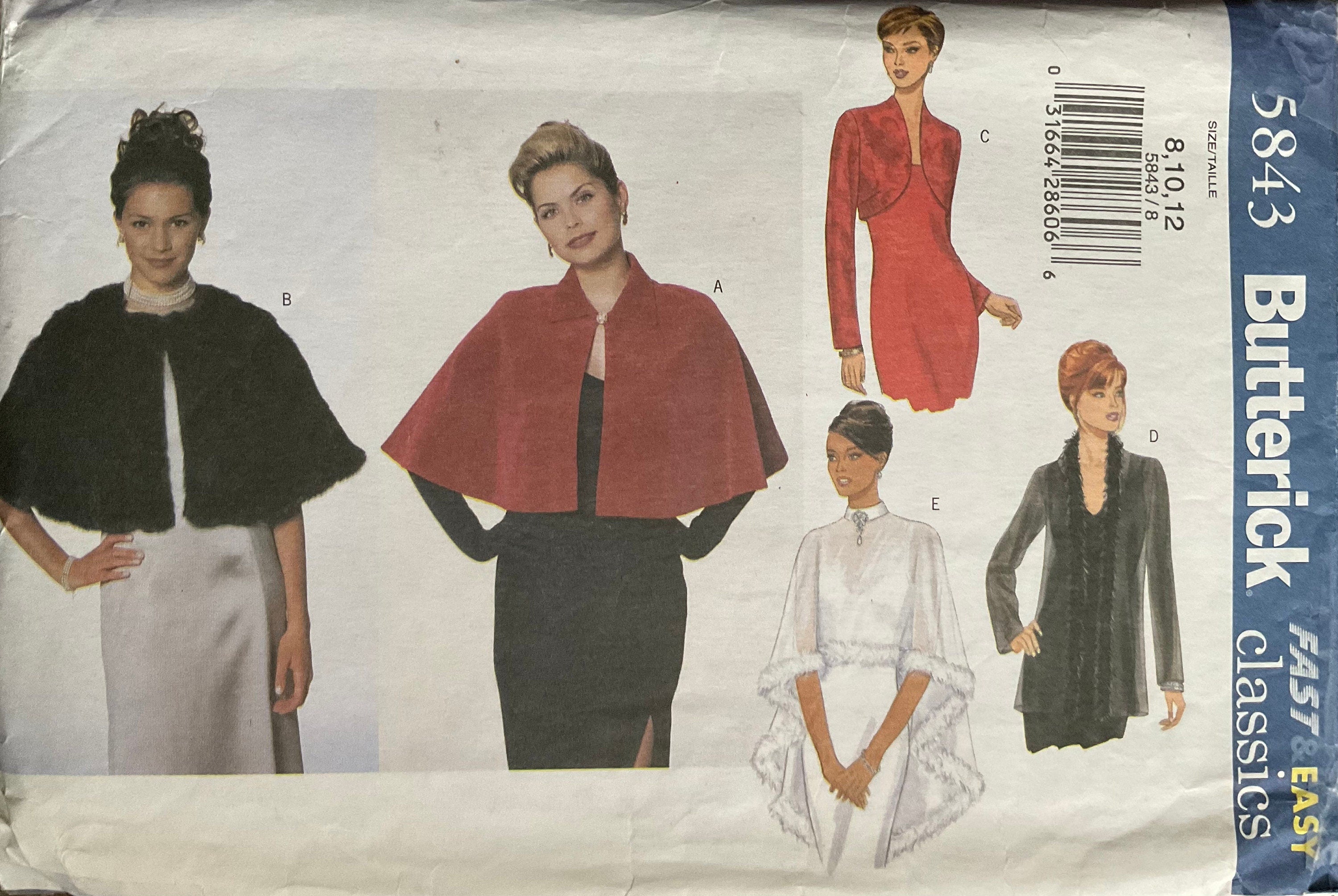 Butterick 5843 Sewing Pattern (Vintage) CUT