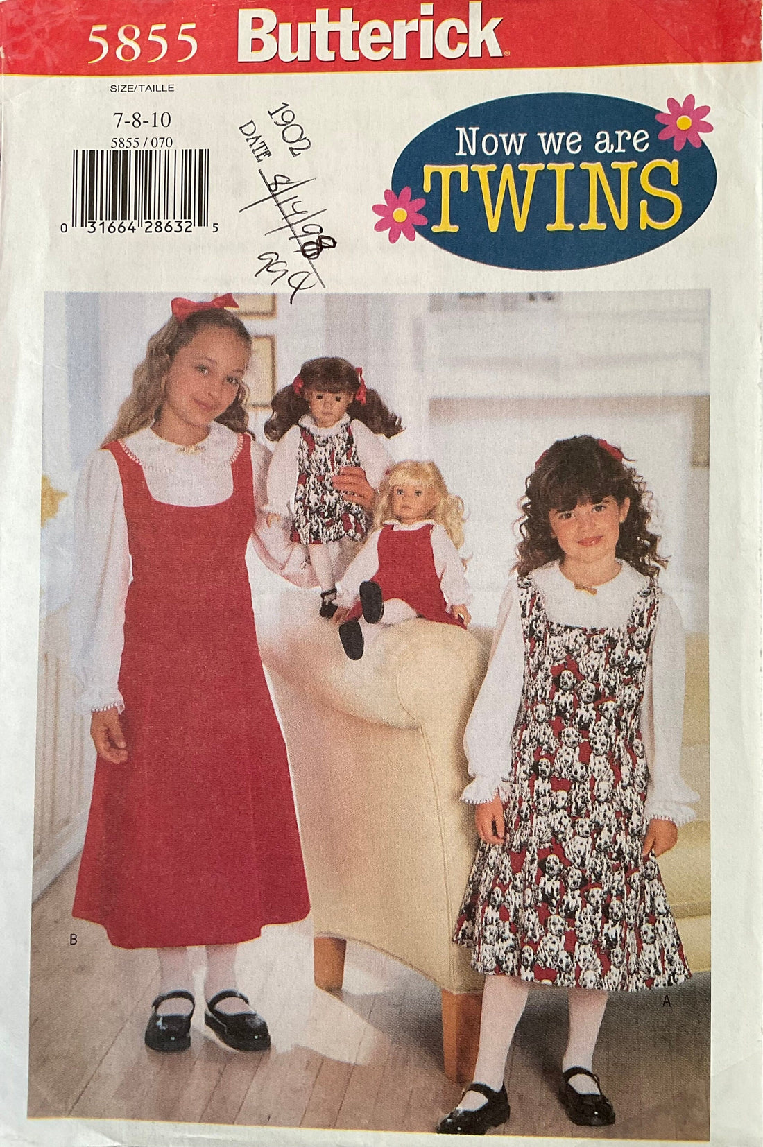 Butterick 5855 Sewing Pattern (Vintage) UNCUT