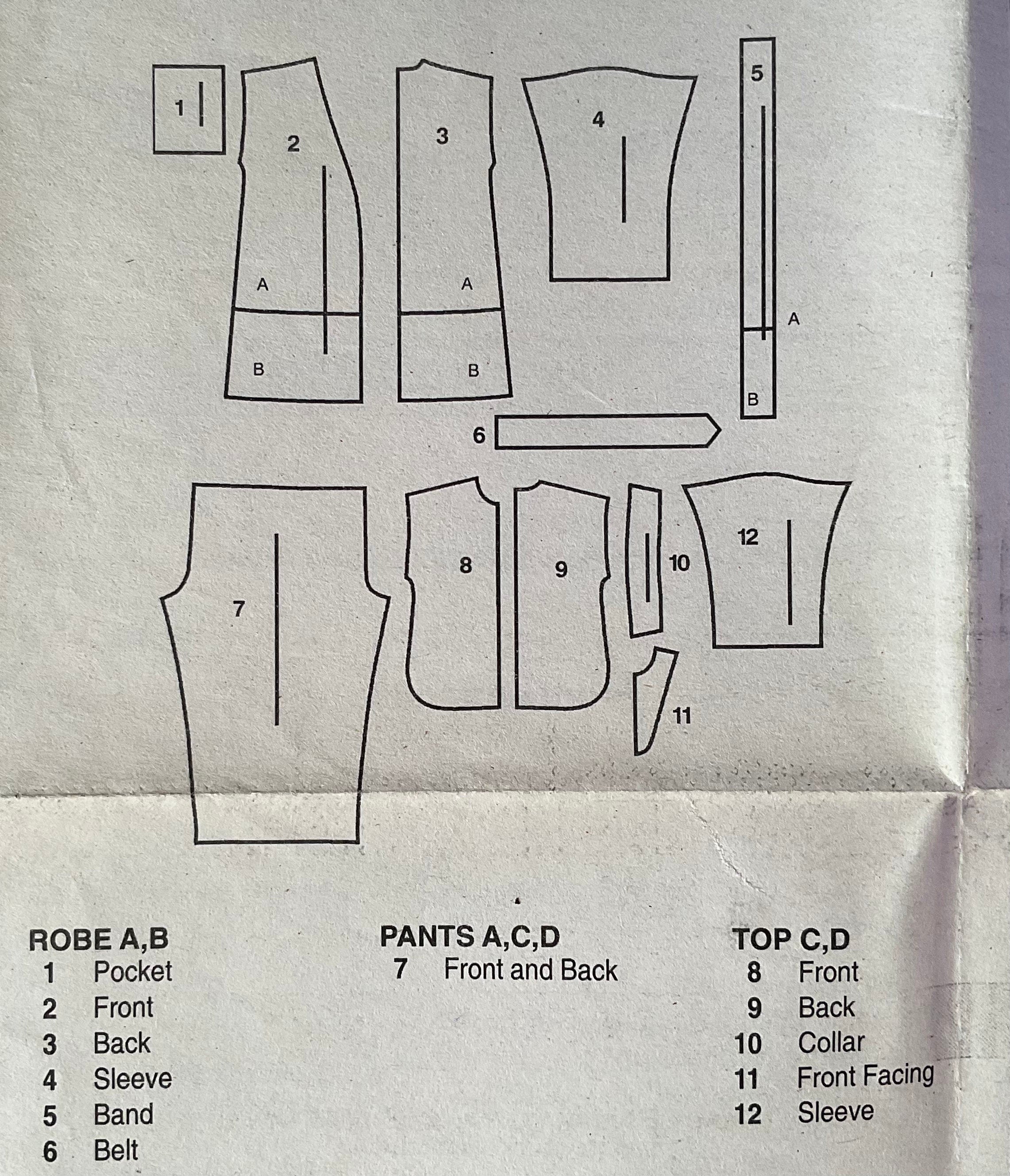 Butterick 5856 Sewing Pattern (Vintage) CUT