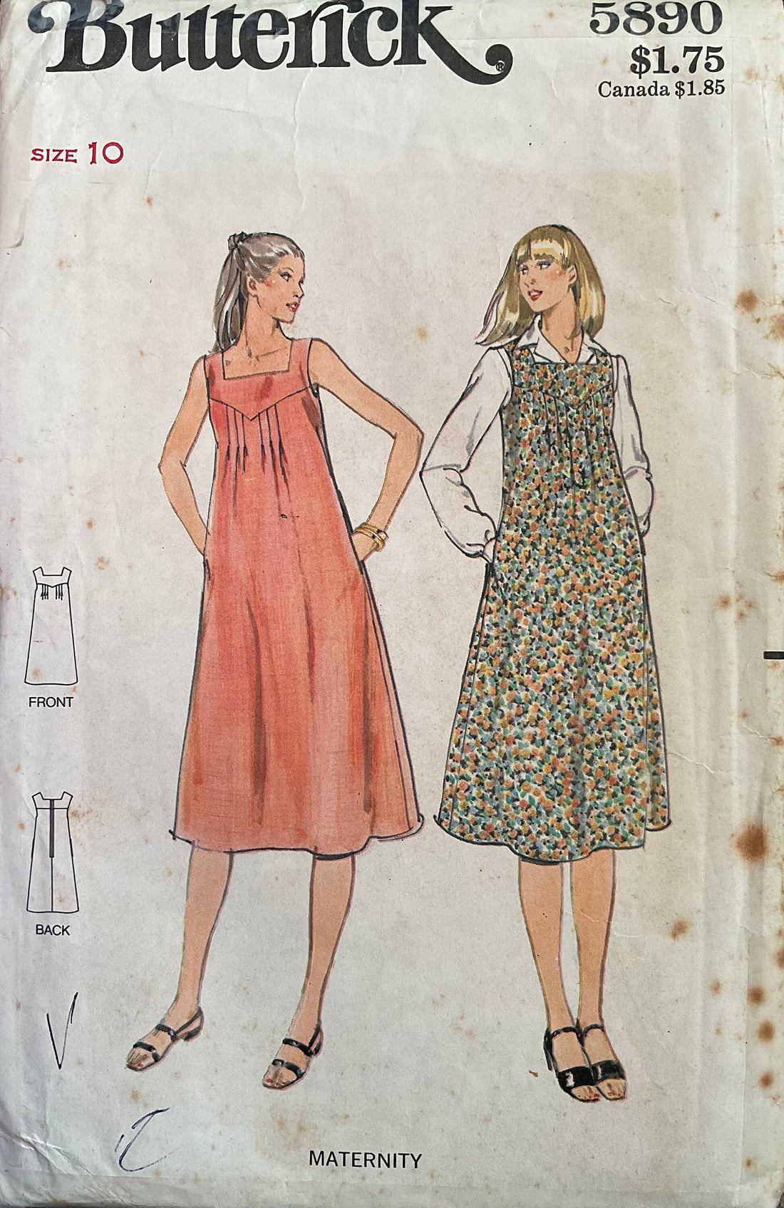 Butterick 5890 Sewing Pattern (Vintage) CUT