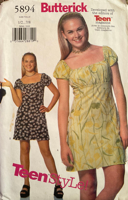 Butterick 5894 Sewing Pattern (Vintage) UNCUT