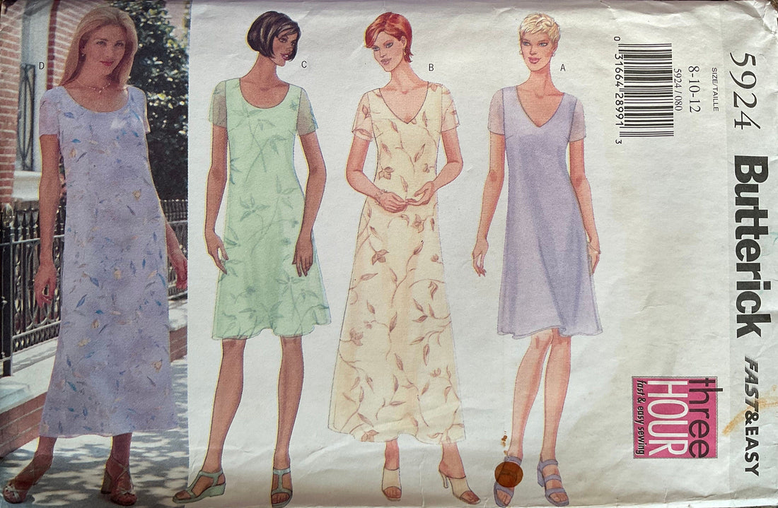 Butterick 5924 Sewing Pattern (Vintage) UNCUT