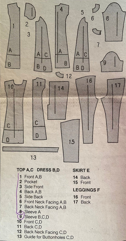 Butterick 5928 Sewing Pattern (Vintage) CUT