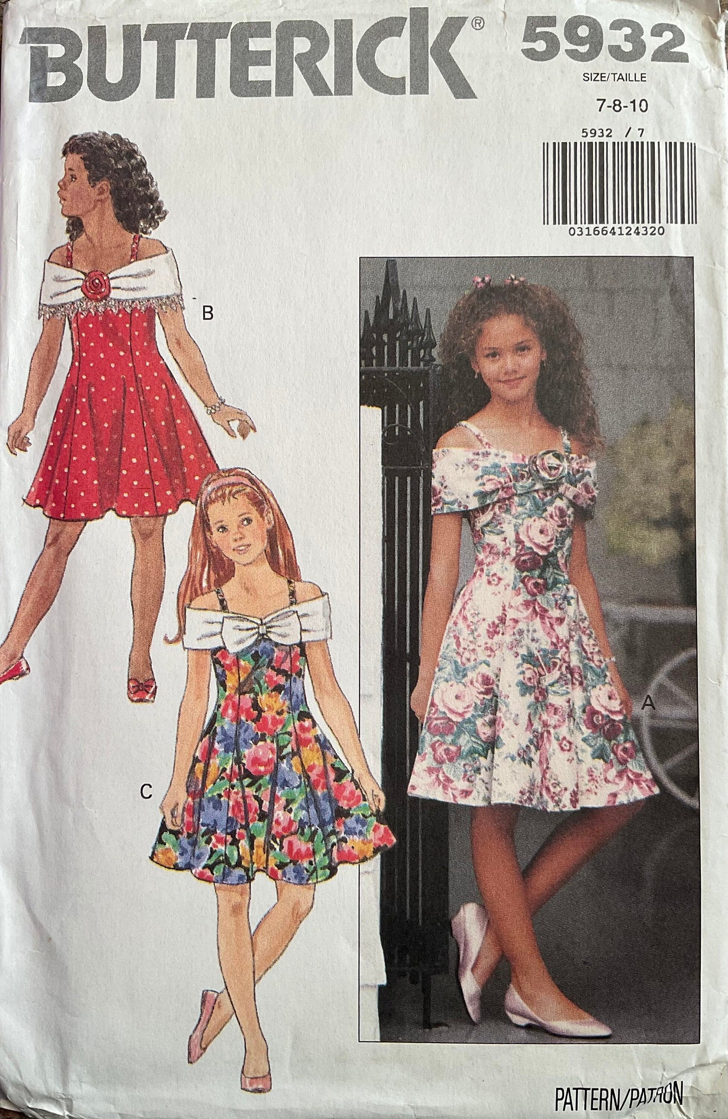 Butterick 5932 Sewing Pattern (Vintage) UNCUT