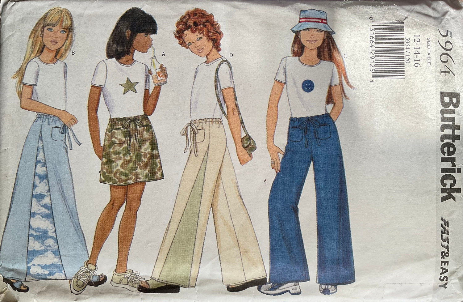 Butterick 5964 Sewing Pattern (Vintage) UNCUT