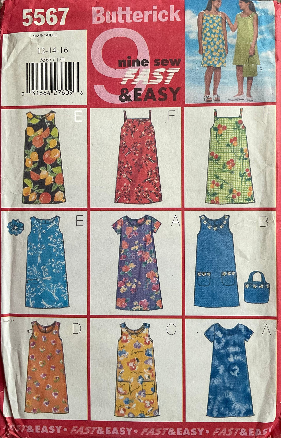 Butterick 5567 Sewing Pattern (Vintage) UNCUT