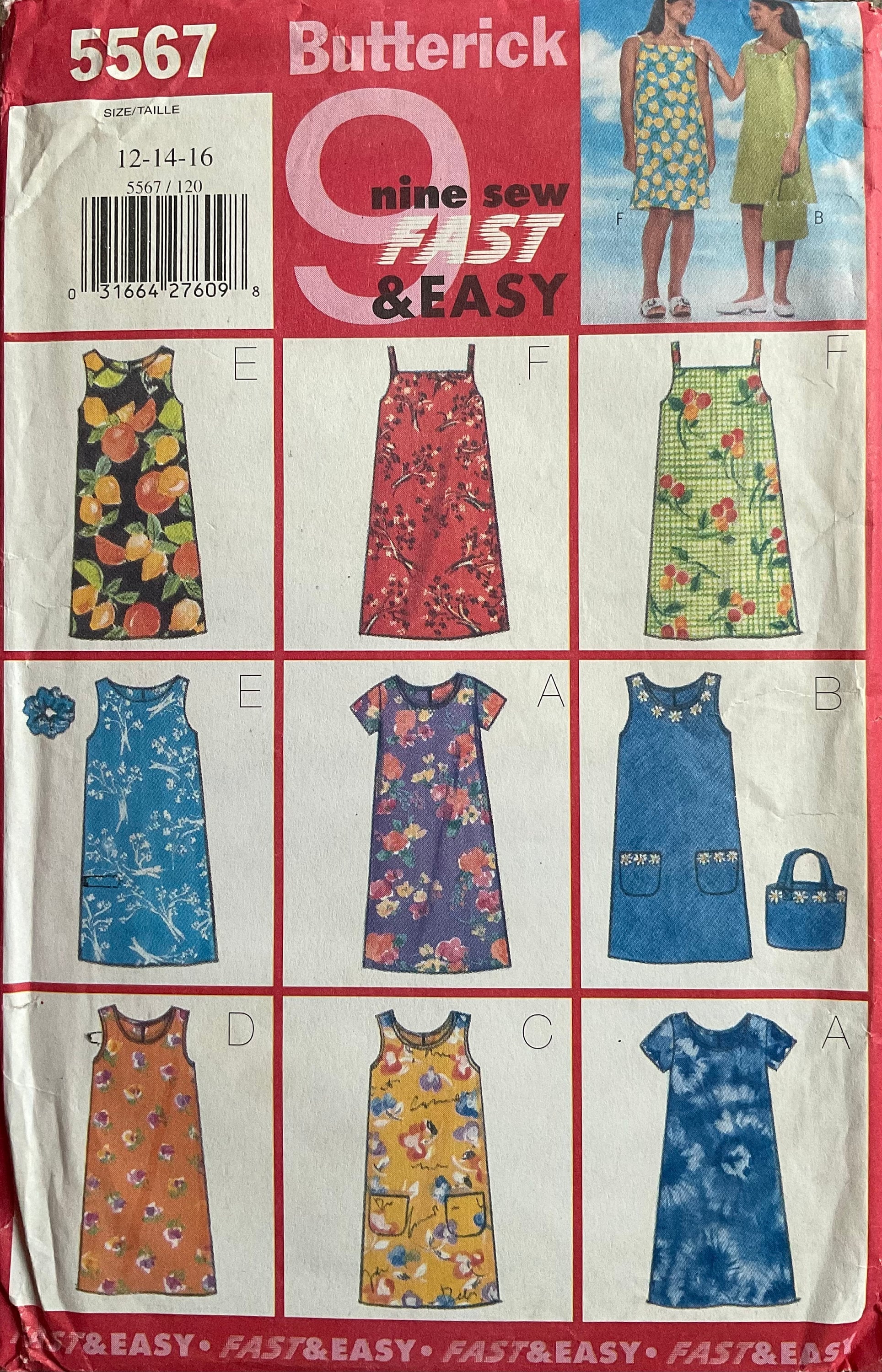 Butterick 5567 Sewing Pattern (Vintage) UNCUT