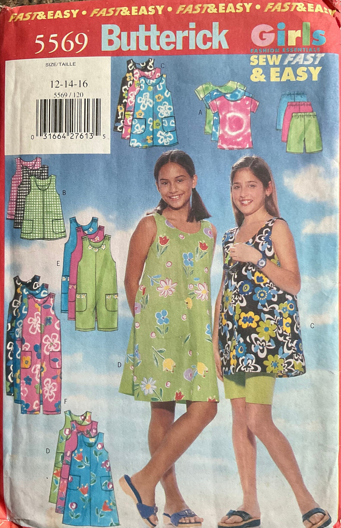 Butterick 5569 Sewing Pattern (Vintage) UNCUT