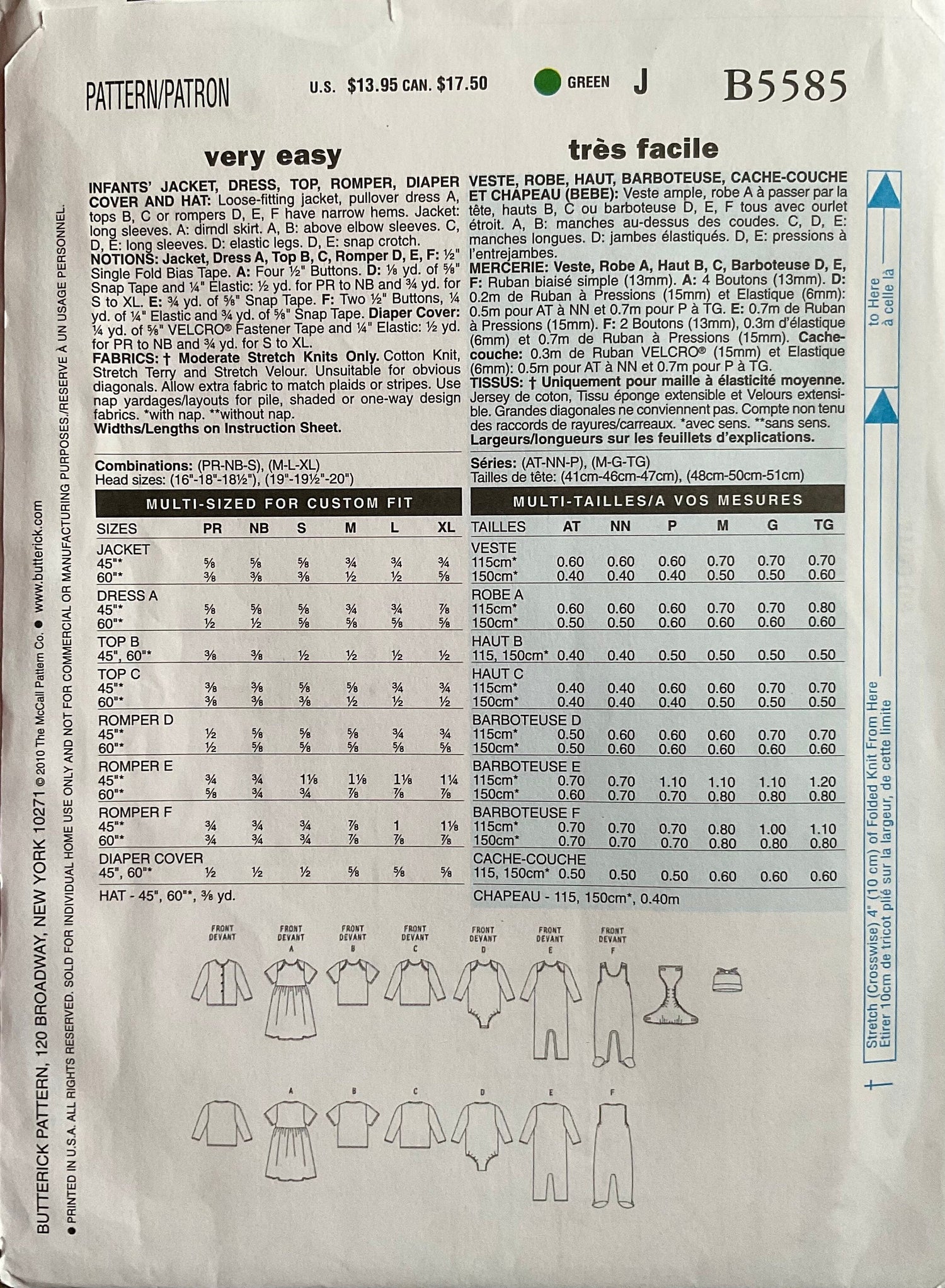 Butterick 5585 Sewing Pattern (Vintage) UNCUT