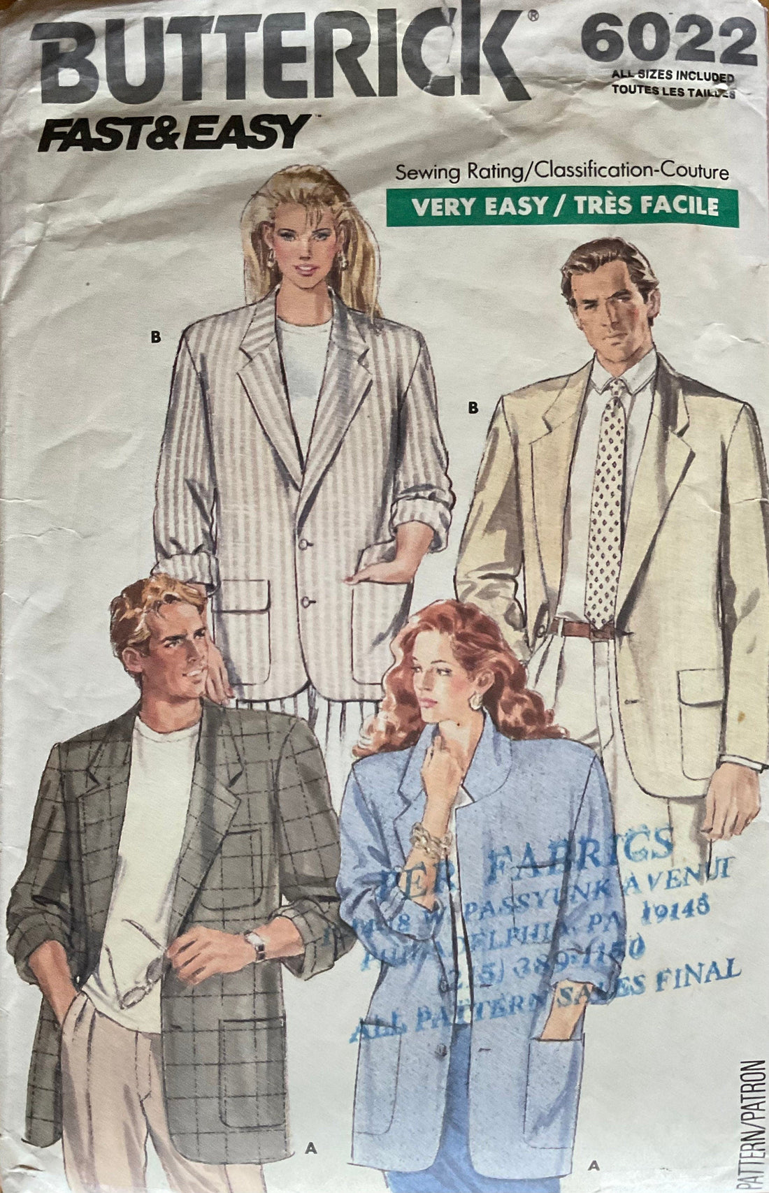 Butterick 6022 Sewing Pattern (Vintage) CUT