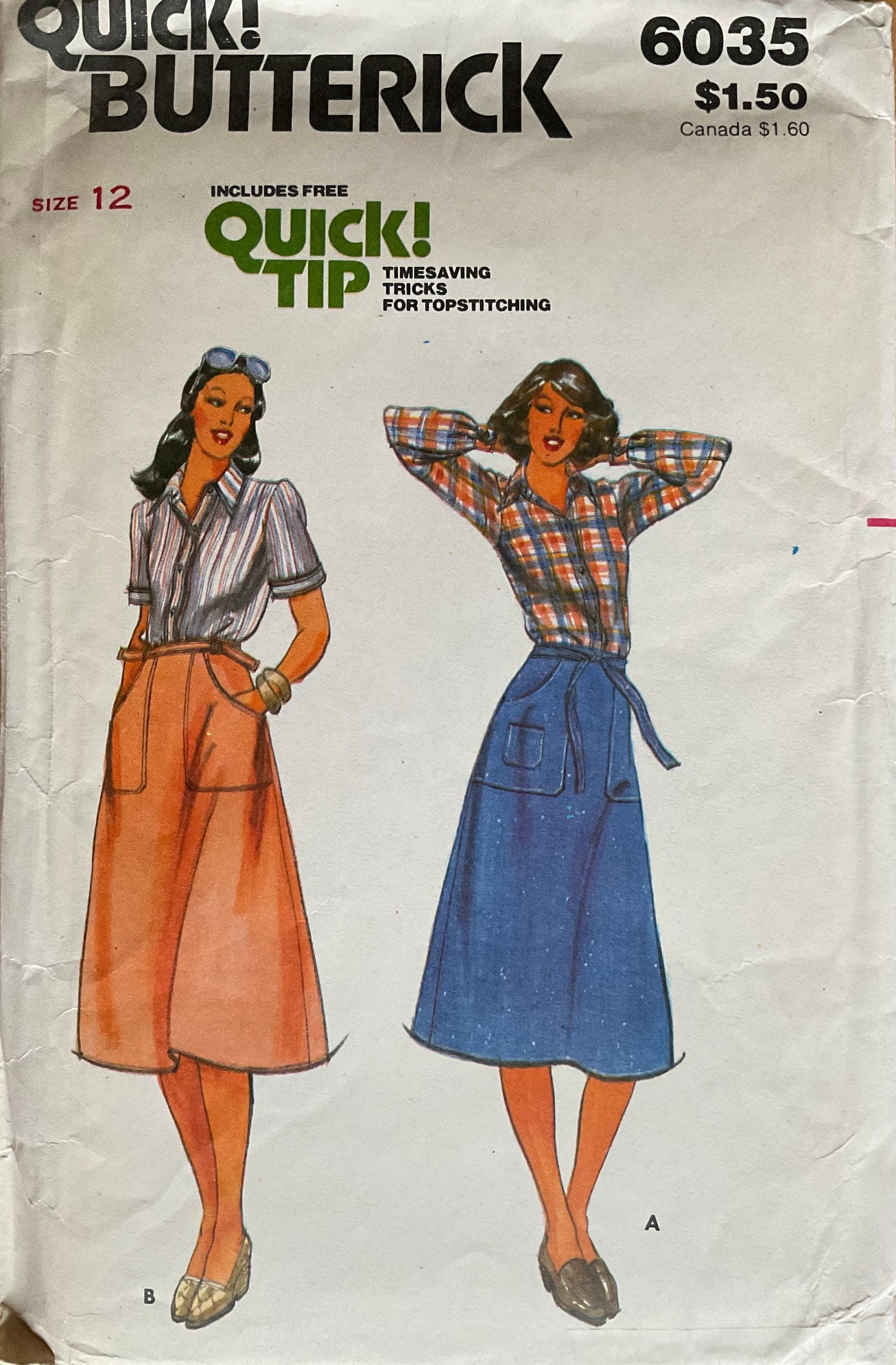 Butterick 6035 Sewing Pattern (Vintage) UNCUT