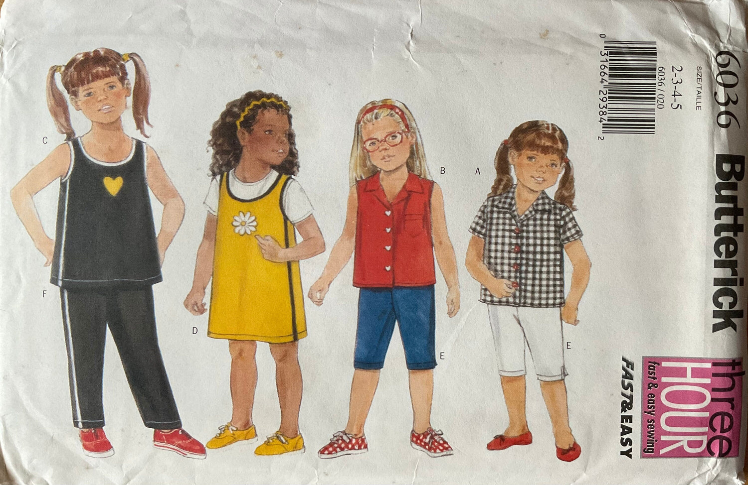 Butterick 6036 Sewing Pattern (Vintage) UNCUT