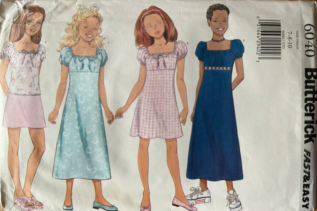 Butterick 6040 Sewing Pattern (Vintage) UNCUT