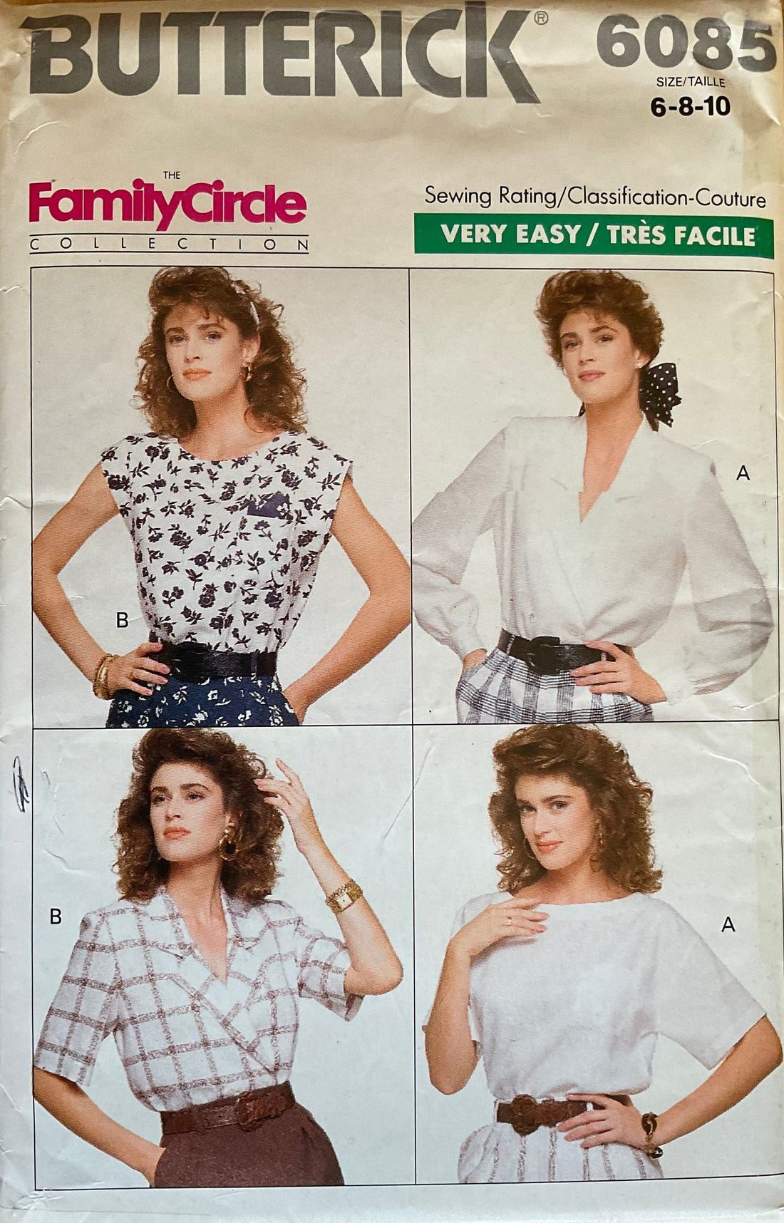 Butterick 6085 Sewing Pattern (Vintage) CUT
