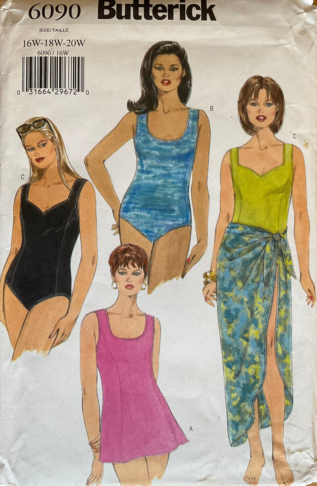 Butterick 6090 Sewing Pattern (Vintage) UNCUT