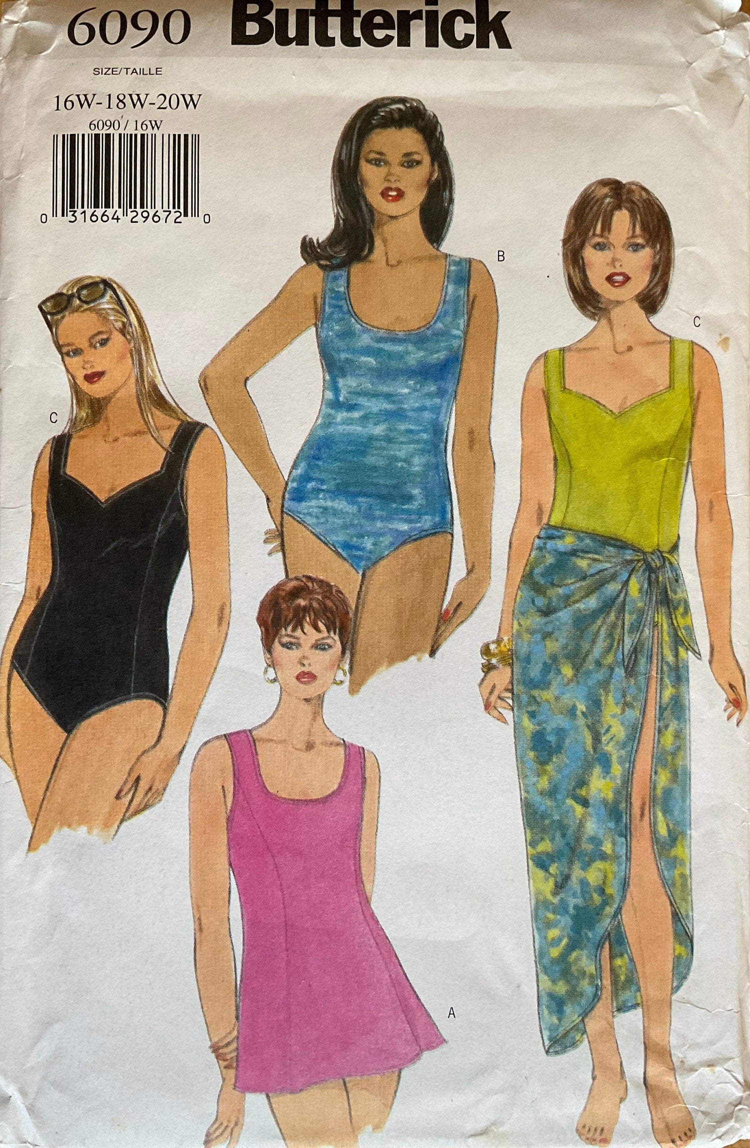 Butterick 6090 Sewing Pattern (Vintage) UNCUT