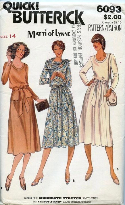 Butterick 6093/6094 Sewing Pattern (Vintage) UNCUT