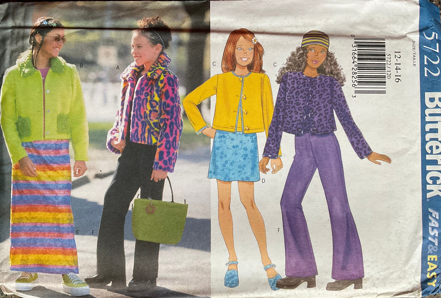 Butterick 5722 Sewing Pattern (Vintage) UNCUT