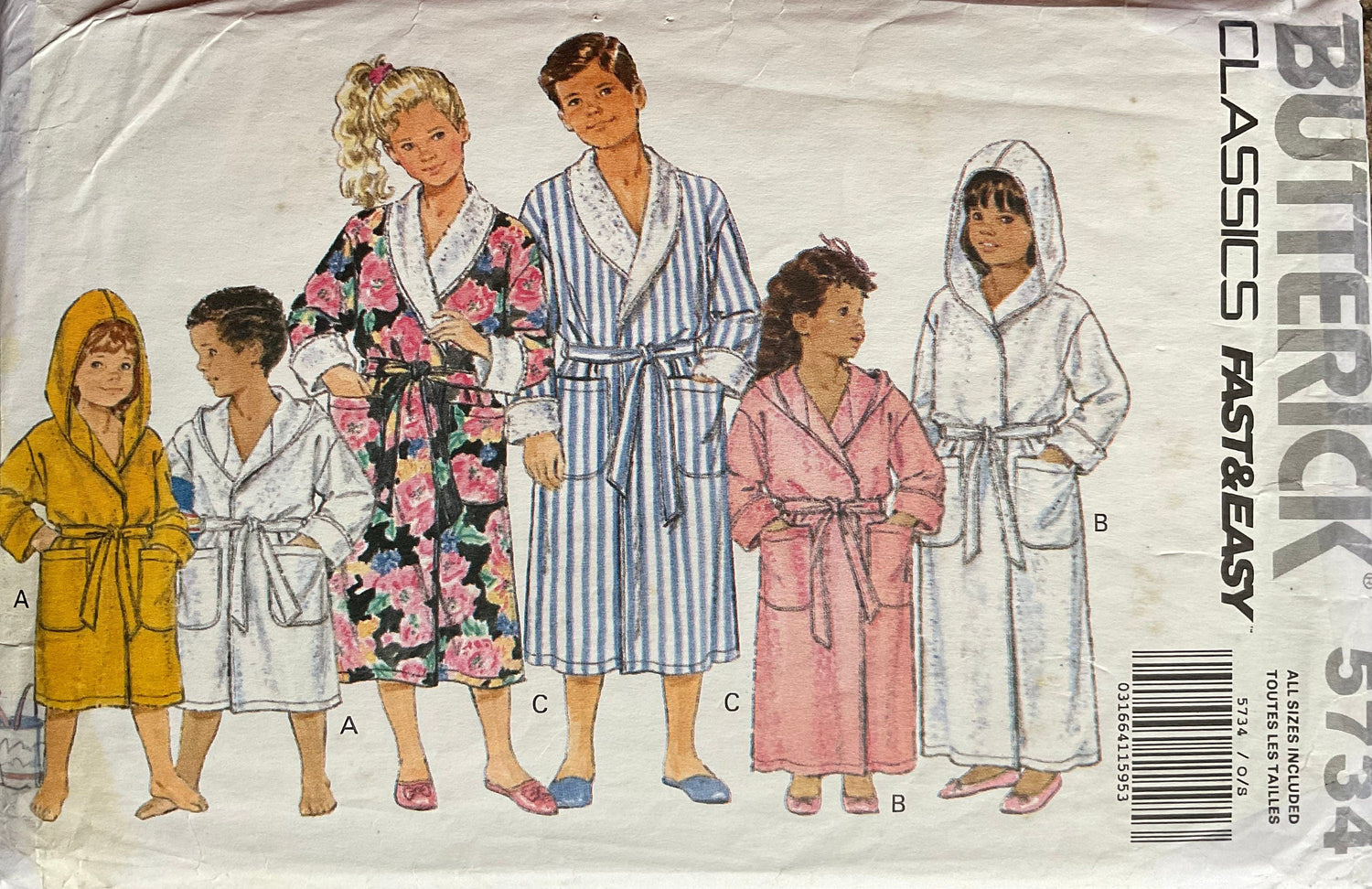 Butterick 5734 Sewing Pattern (Vintage) CUT