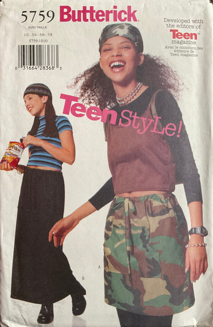 Butterick 5759 Sewing Pattern (Vintage) UNCUT