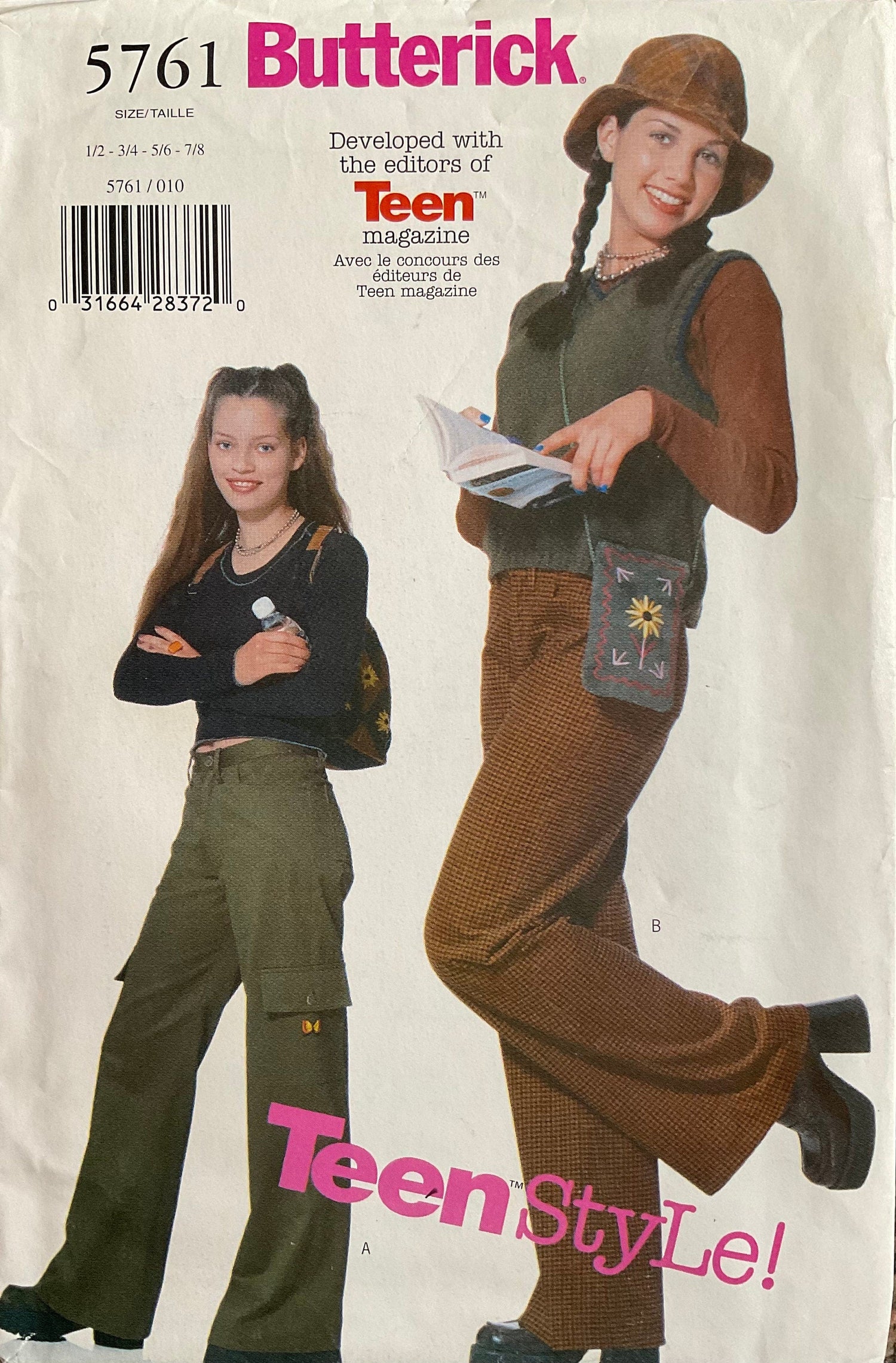 Butterick 5761 Sewing Pattern (Vintage) UNCUT