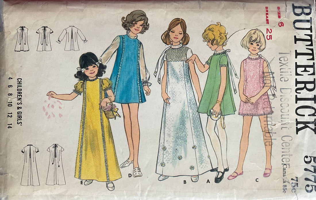 Butterick 5775 Sewing Pattern (Vintage) CUT