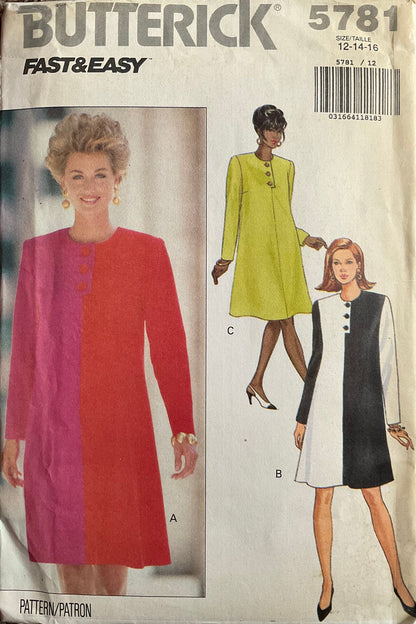 Butterick 5781 Sewing Pattern (Vintage) UNCUT