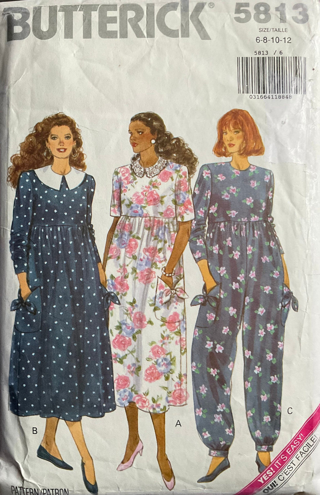 Butterick 5813 Sewing Pattern (Vintage) CUT