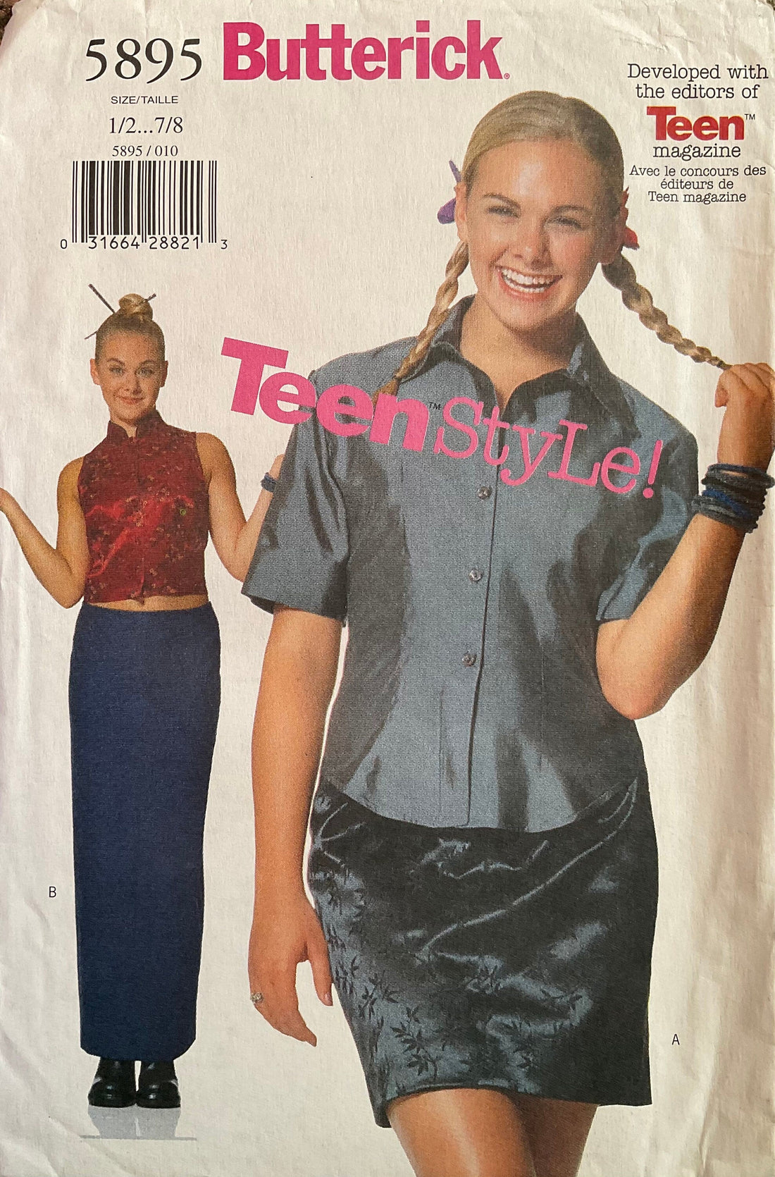 Butterick 5895 Sewing Pattern (Vintage) UNCUT