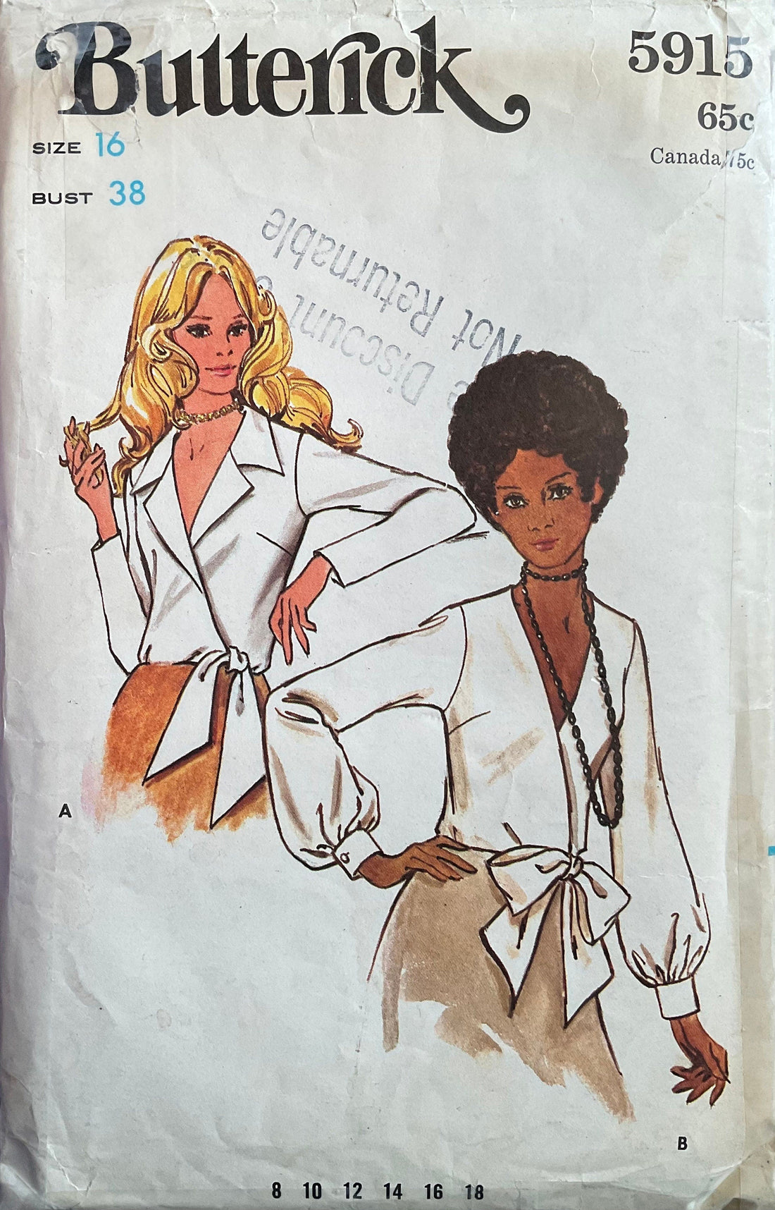 Butterick 5915 Sewing Pattern (Vintage) CUT