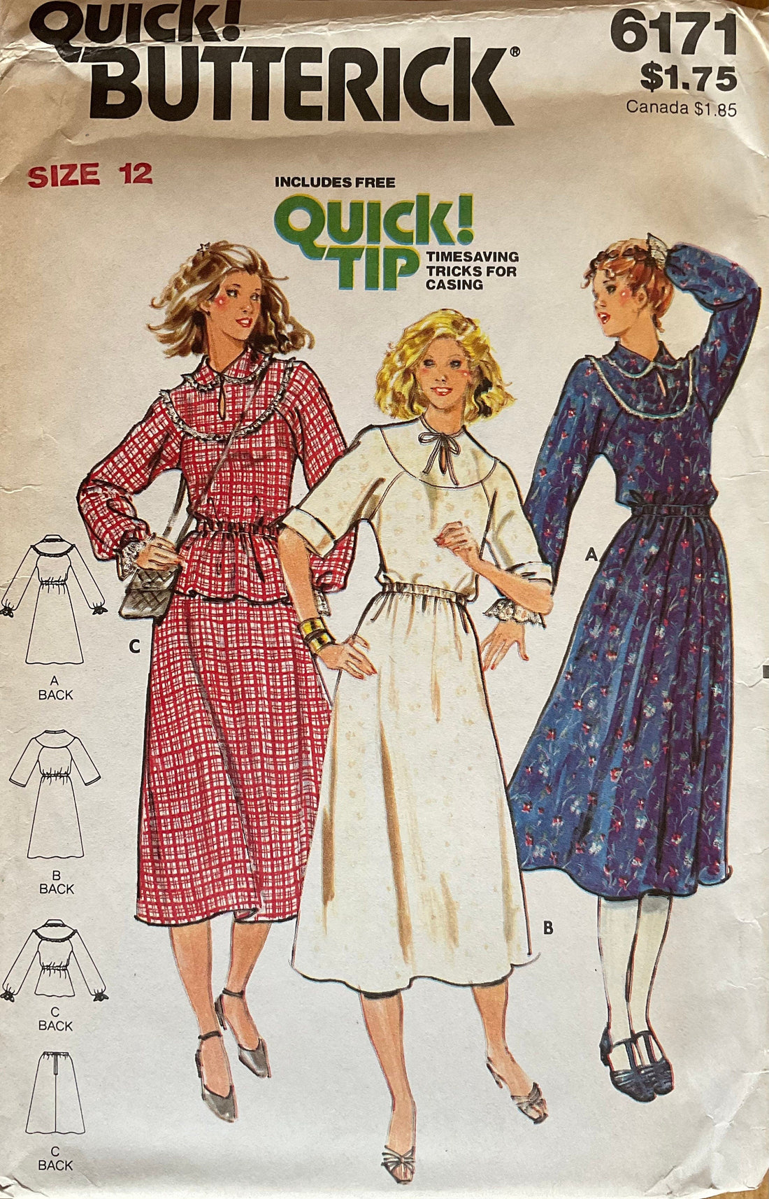Butterick 6171 Sewing Pattern (Vintage) UNCUT