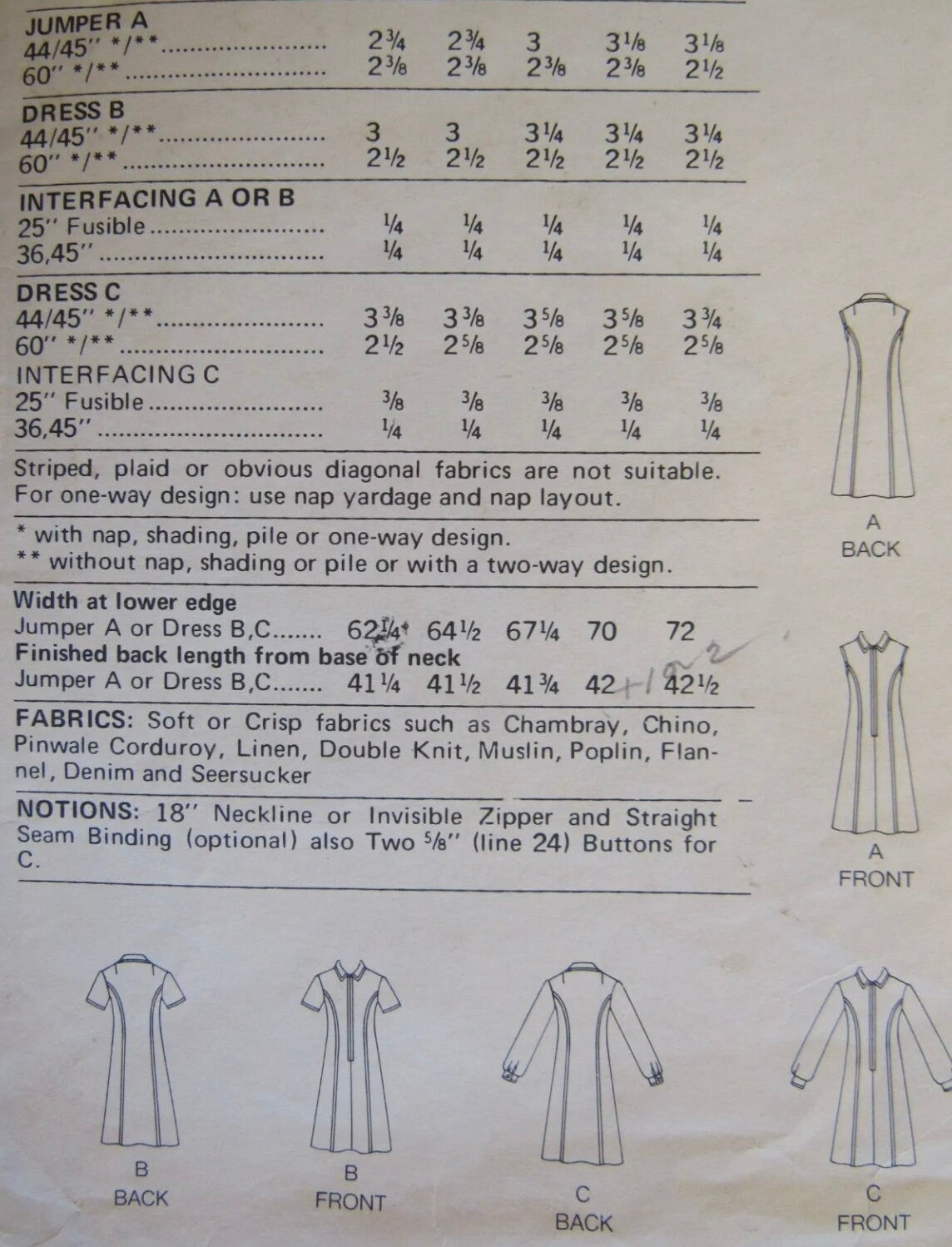 Butterick 5954 Sewing Pattern (Vintage) UNCUT