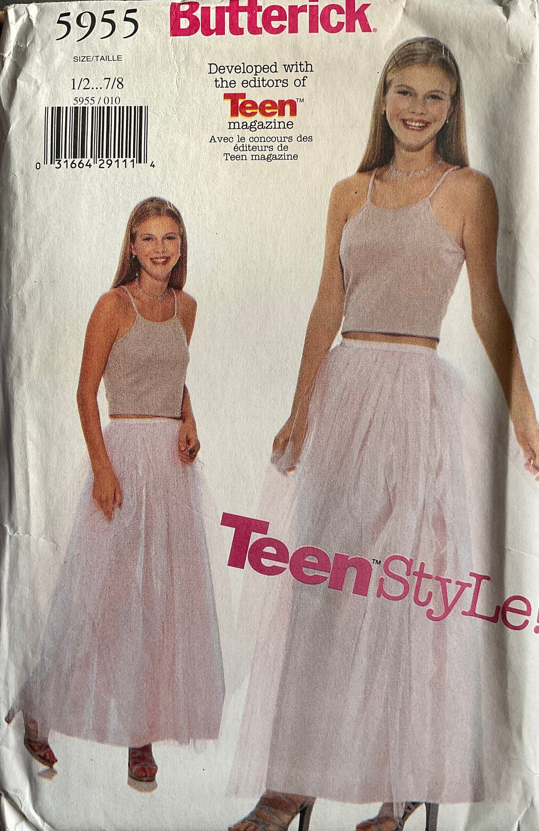 Butterick 5955 Sewing Pattern (Vintage) UNCUT
