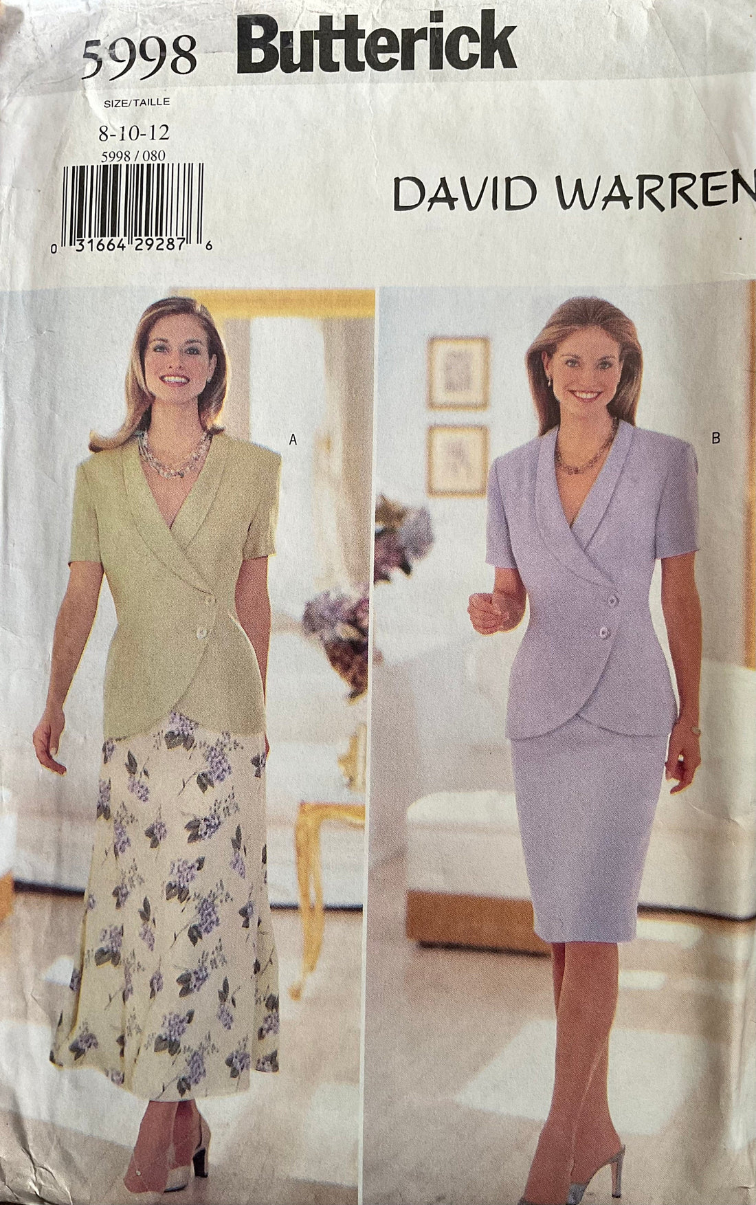 Butterick 5998 Sewing Pattern (Vintage) UNCUT/CUT