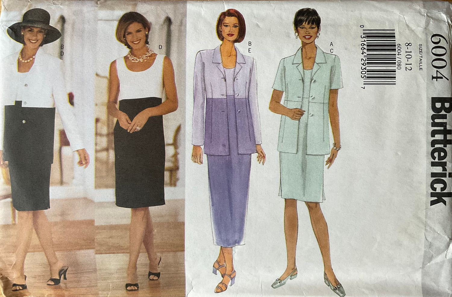 Butterick 6004 Sewing Pattern (Vintage) UNCUT