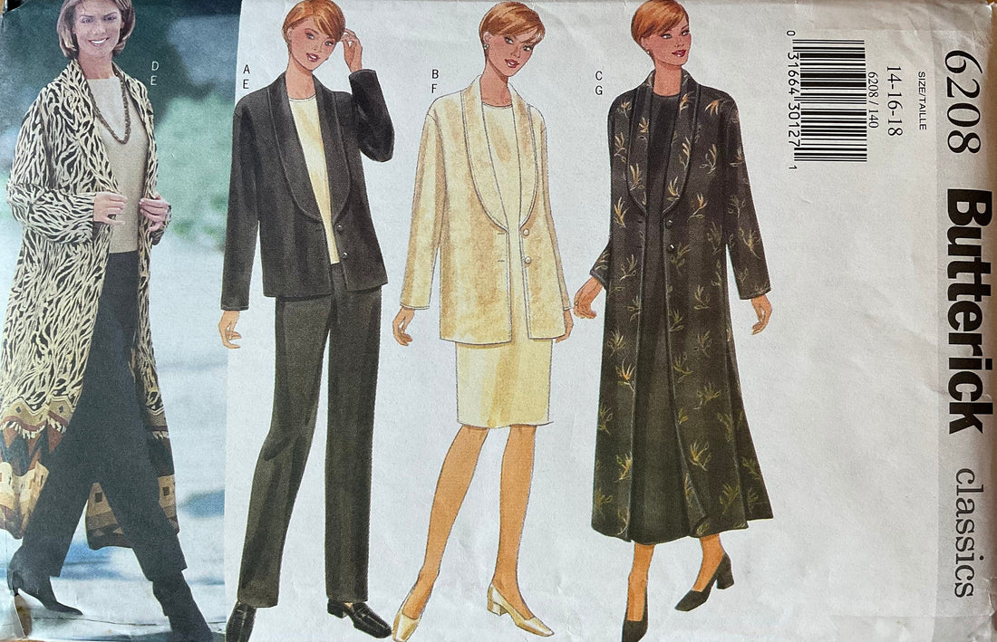Butterick 6208 Sewing Pattern (Vintage) UNCUT