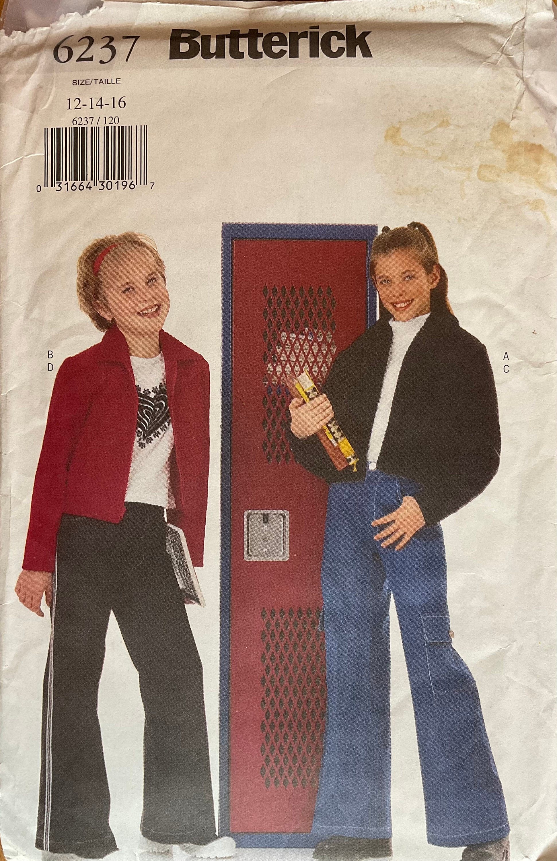 Butterick 6237 Sewing Pattern (Vintage) UNCUT