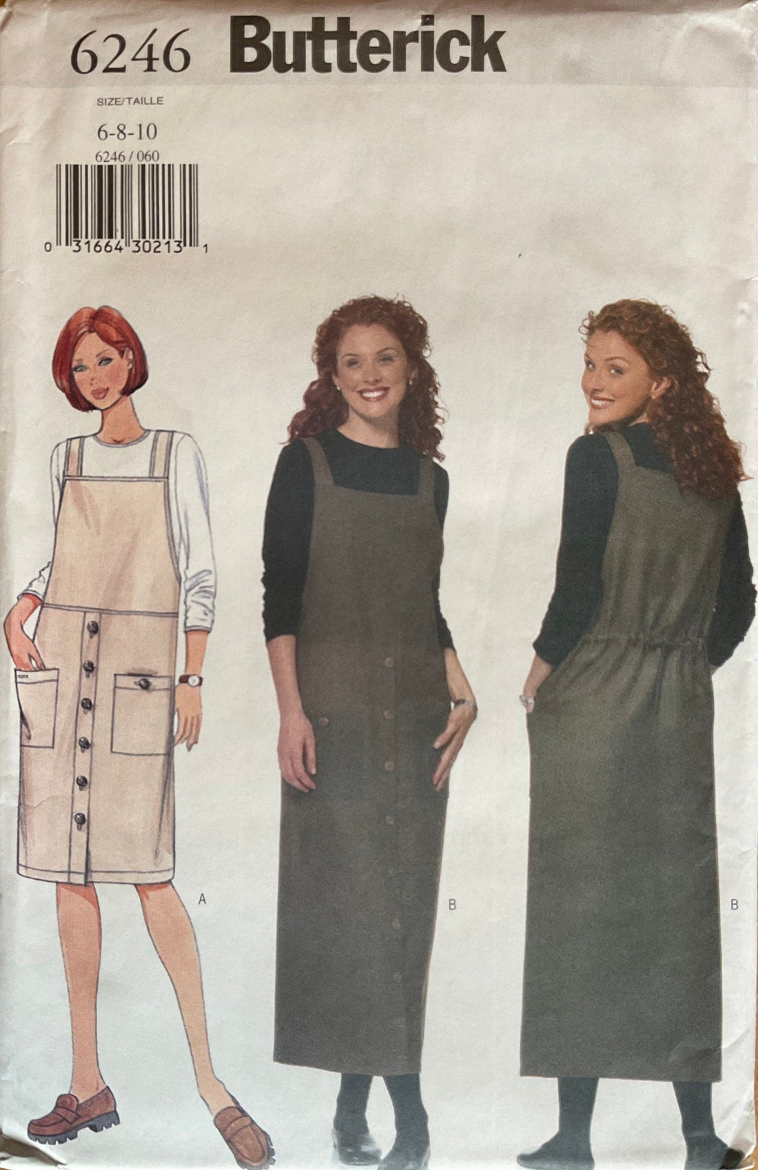 Butterick 6246 Sewing Pattern (Vintage) UNCUT