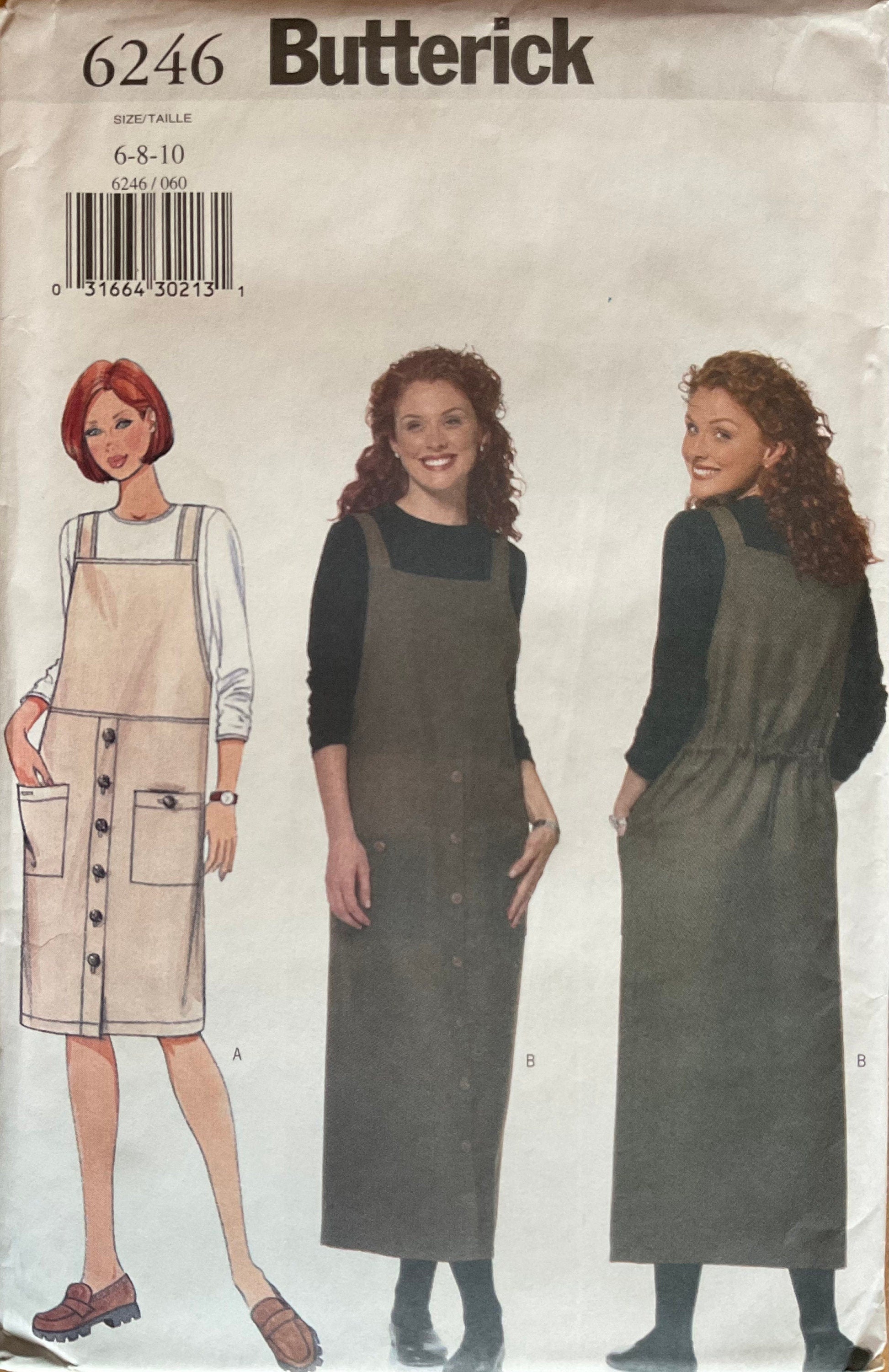 Butterick 6246 Sewing Pattern (Vintage) UNCUT